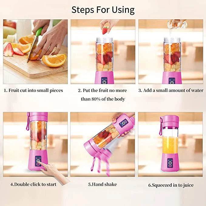 Portable Electric 6 Blade USB Juice Maker - QuickTech