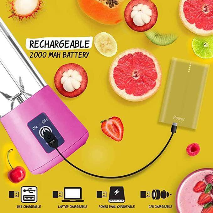 Portable Electric 6 Blade USB Juice Maker - QuickTech