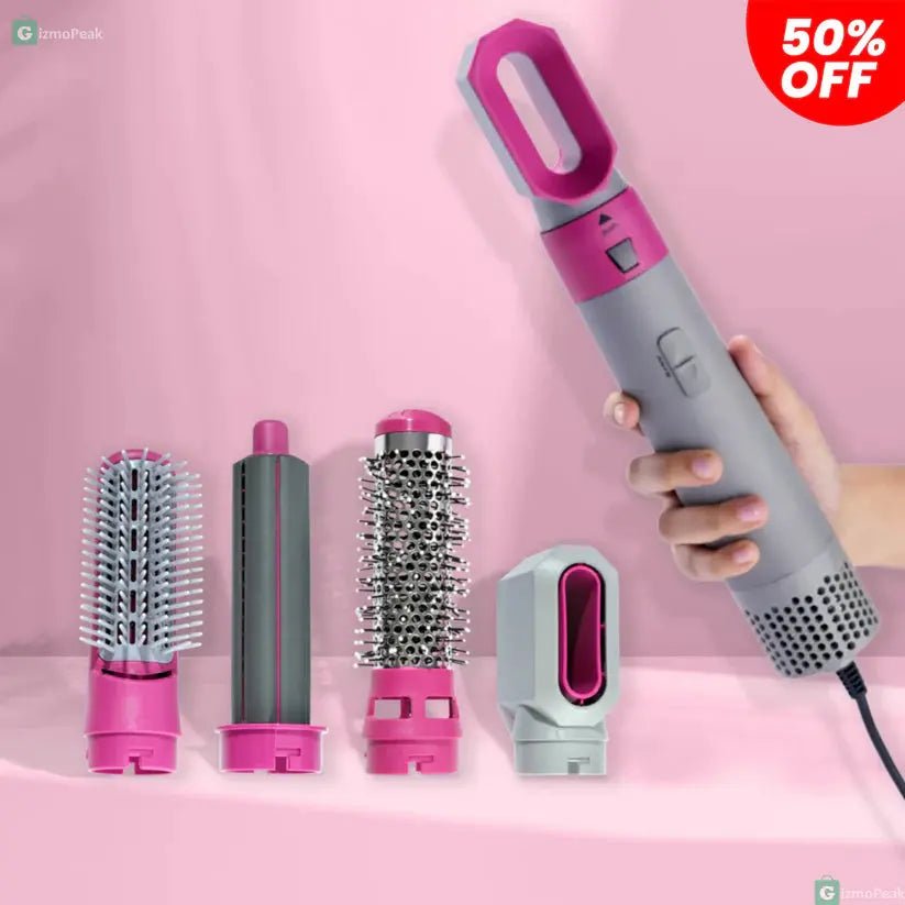 5 in 1 Hair Styler Set - Curl, Straighten, Wave & VolumizerQuickTechQuickTech5 - in - 1 Hair - Styler Set Manual Curl, Straighten,Wave, and Volumizer QuickTech QuickTech