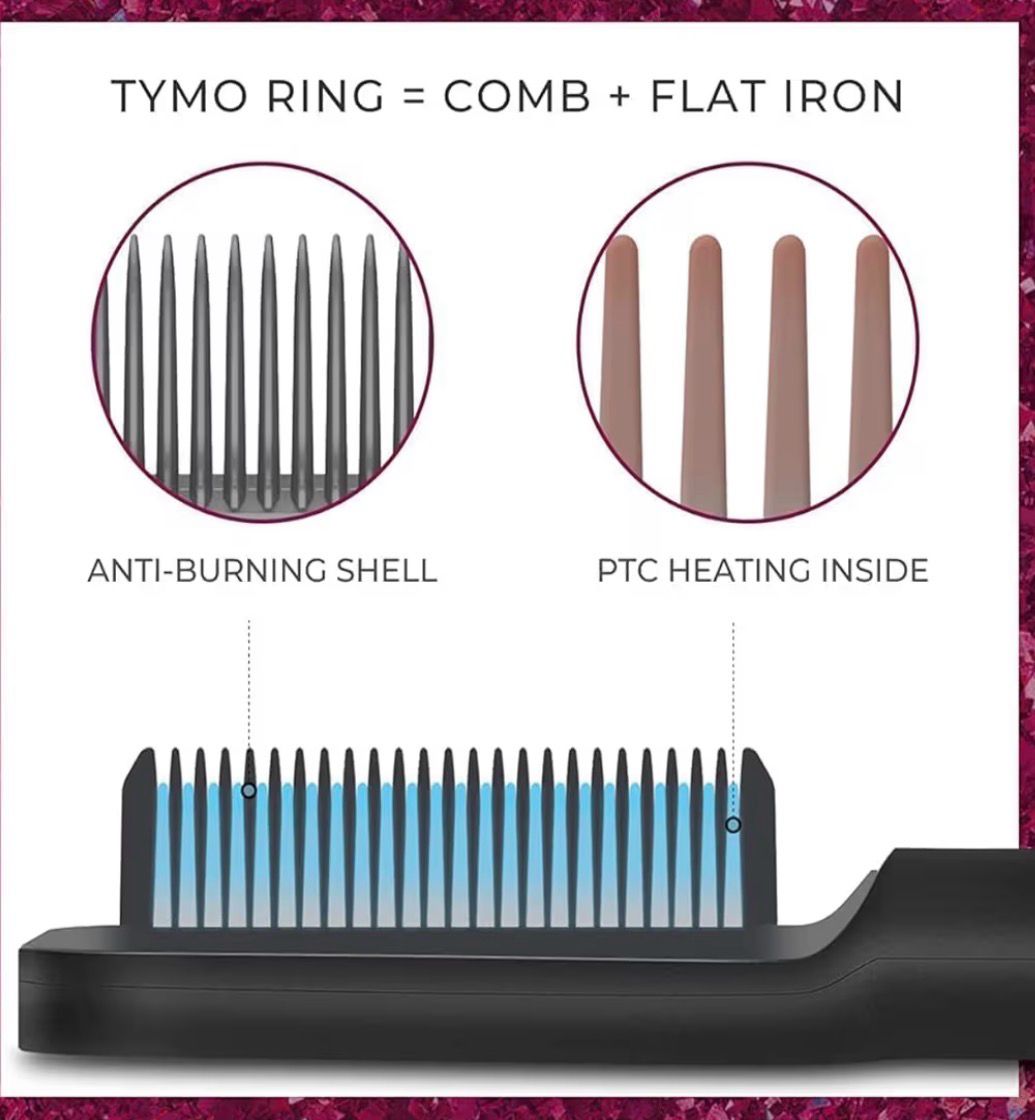 2-in-1 Electric Hair Straightener Brush