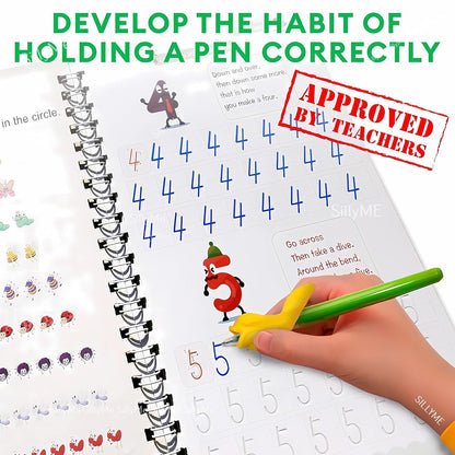 Kid's Magic Reusable CopyBook (10 Refill, 4 Book, 1 Pen, 1 Grip)QuickTechQuickTechKid's Magic Reusable CopyBook (10 Refill, 4 Book, 1 Pen, 1 Grip) QuickTech QuickTech