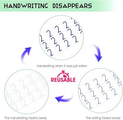 Kid's Magic Reusable CopyBook (10 Refill, 4 Book, 1 Pen, 1 Grip)QuickTechQuickTechKid's Magic Reusable CopyBook (10 Refill, 4 Book, 1 Pen, 1 Grip) QuickTech QuickTech