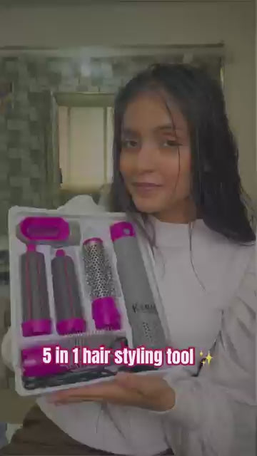 5 in 1 Hair Styler Set - Curl, Straighten, Wave & Volumizer